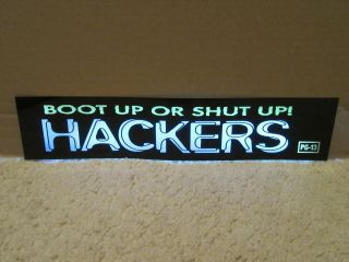 Hackers [1995] D/s 2.  5 X 11.  5 [small] Movie Theater Poster [mylar]