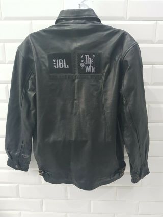 The Who Soundstage Jbl Crew Issue Black Cooper Usa Mens Leather Jacket Rare