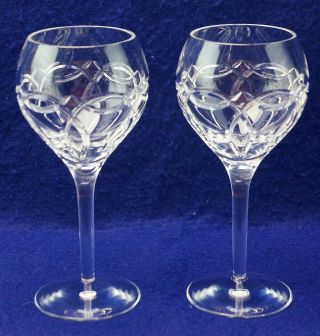 Waterford Clannad (2) White Wine Glasses,  7 1/8 "