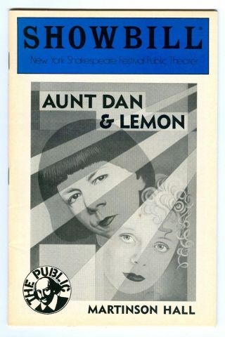 Rare 1985 Aunt Dan And Lemon Off - Broadway Showbill Playbill Linda Hunt