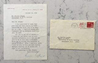 Aaron Copland Typed Letter Signed Autograph Tls 1966 Composer Musician