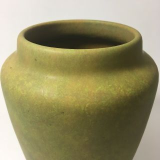 Roseville Pottery Early Carnelian Matte Green Vase - Arts & Crafts Pottery 2