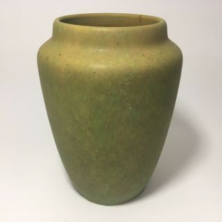 Roseville Pottery Early Carnelian Matte Green Vase - Arts & Crafts Pottery 7