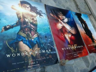 Wonder Woman 4x6 Bus Shelter Posters 2017 Huge (x3)