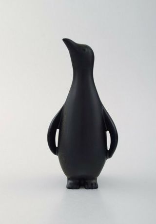 Gunnar Nylund For Rörstrand / Rorstrand,  Sweden.  Stoneware Figure Of Penguin