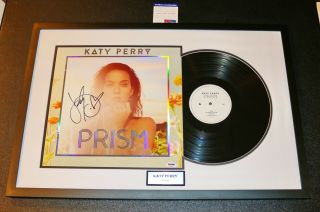 Katy Perry Framed Signed Prism Vinyl Album Record Autographed Psa Jsa Authentic