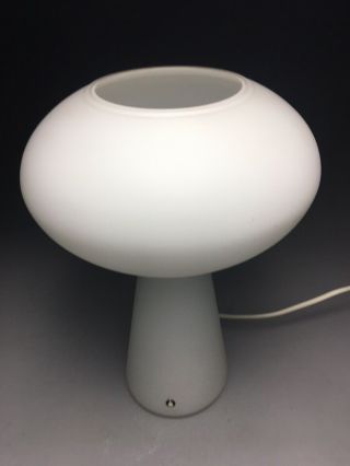 Vintage Pukeberg Sweden Mid Century Modern Glass Mushroom Lamp