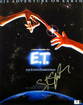 Steven Spielberg Autographed 11x14 Photo Director E.  T.  Movie Poster Gv830766