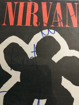 Nirvana Signed Kurt Cobain Dave Grohl Autographs Chris Novaselic 2