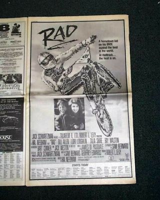 Best Rad Film Movie Opening Day Advertisement Lori Loughlin 1986 L.  A.  Newspaper