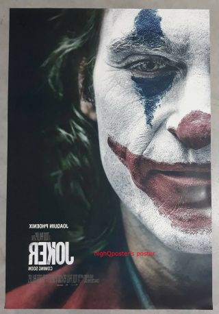 Joker movie DS POSTER double sided Joaquin Phoenix Zazie Beetz 2019 2