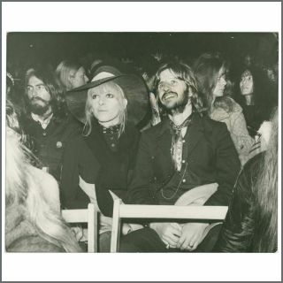 George Harrison & Ringo Starr 1969 Bob Dylan Isle Of Wight Vintage Photo (uk)