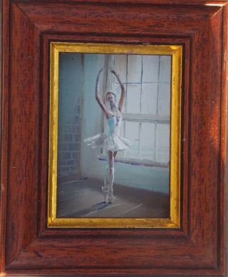 ACEO - William Jamison Miniature Oil Painting Ballerina Dance Portrait 4