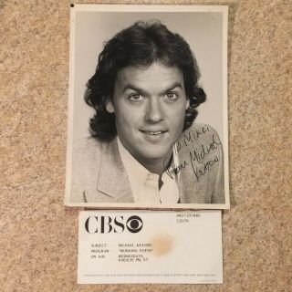 Micheal Keaton 1979 Stiffs Autographed Signed Press Photo Cbs