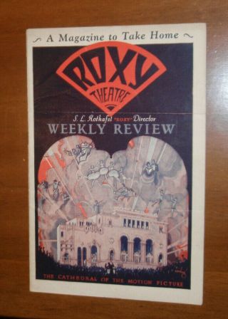 1929 Roxy Theatre Weekly Review Cathedral Of The Motion Picture York City