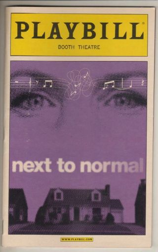 Marin Mazzie & Jason Danieley " Next To Normal " Playbill 2010 Broadway