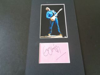 Eric Clapton Autograph Signed Card 1989.  A Signature