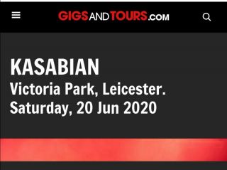 Kasabian X2 Leicester Victoria Park June 2020