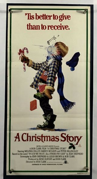 Christmas Story Movie Poster (verygood) Australian Daybill 13 1/4x27 1983 08f