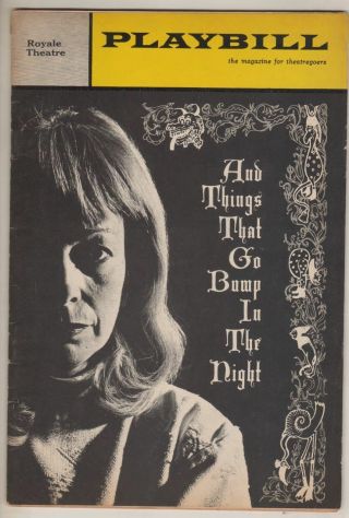 " Things That Go Bump In The Night " Playbill 1965 Eileen Heckart Broadway