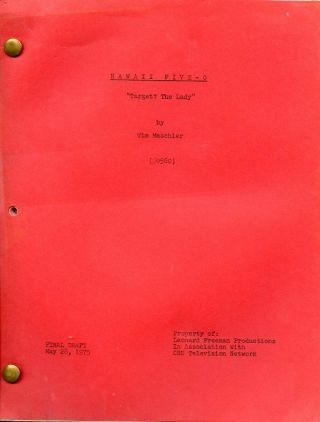 Jack Lord Hawaii Five - O Rare Final Draft 1975 Cbs Tv Script