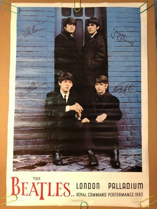 The Beatles London Palladium Vintage Poster Pin - Up 1964 Royal Command
