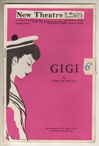 Leslie Caron " Gigi " Playbill London 1956 Estelle Winwood