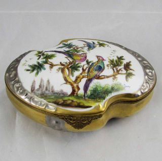 Antique French Limoges Hand Painted Artist Signed Jewel Box 8 " By 5 "