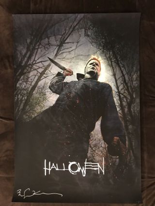 Signed Bill Sienkiewicz Halloween 27x40 Giclee Poster Comic - Con Sdcc 2018