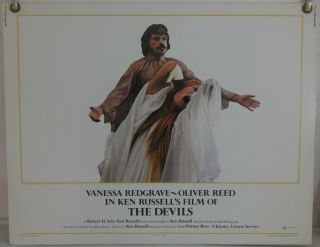 The Devils Rolled Orig Half Sheet Movie Poster Ken Russell Oliver Reed (1971)