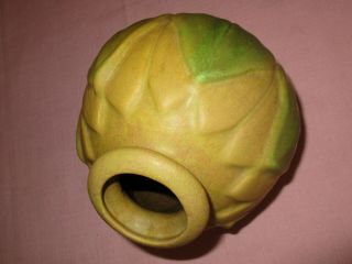 Roseville Pottery American Arts & Crafts Matte Green Velmoss Leaf Vase 125 - 6 