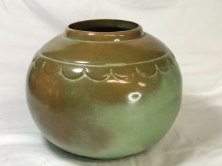 Hard To Find Frankoma Pottery 72 19 Scallop Indian Jar
