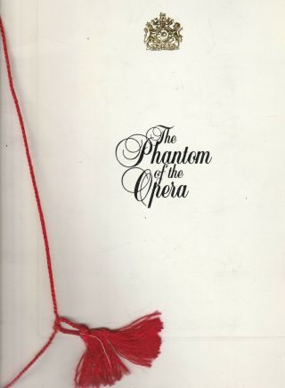 The Phantom Of The Opera 1986 Program