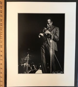 16” X 20” Photo: Jazz Musician Miles Davis Signed By Photographer Lee Tanner