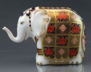 Royal Crown Derby Imari Porcelain Figural Elephant Paper Desk Weight Liii
