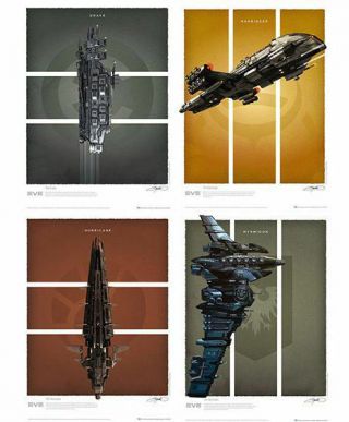 Eve Online Battlecruisers Art Print Set