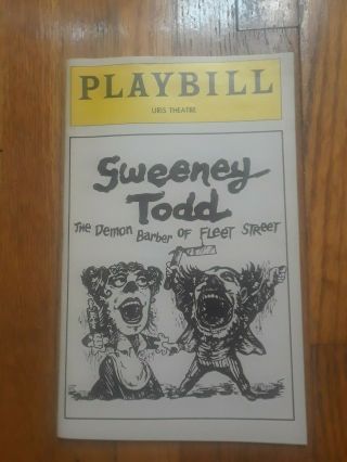 Sweeney Todd Playbill Feb.  1979 Uris Theatre Angela Lansbury