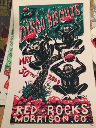 Disco Biscuits 2009 Red Rocks Print By Jim Pollock Phish Poster Artist