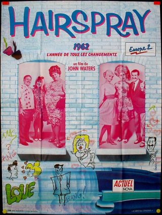 Hairspray John Waters Divine / 1988 French Movie Poster 47x63 "