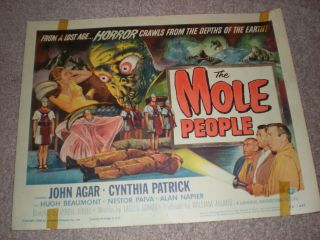 Universal Horror 1956 Title Lobby Card - The Mole People - John Agar