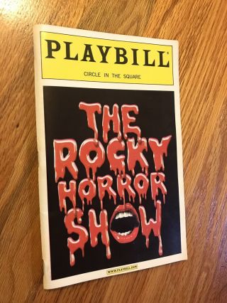 Playbill The Rocky Horror Show Circle In The Square Theatre Opening Night