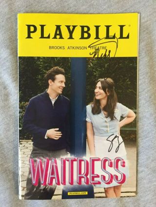 Waitress Playbill Signed By Sara Bareilles & Jason Mraz