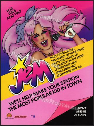 Jem And The Holograms_original 1986 Trade Print Ad / Tv Promo_samantha Newark