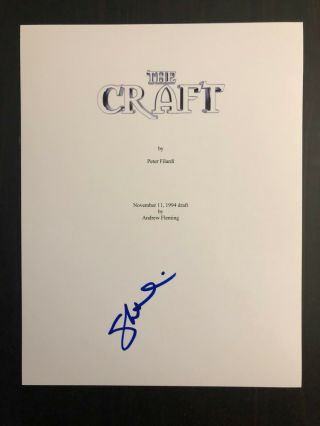 Shane West Signed Autograph - The Craft Full Movie Script - Robin Tunney