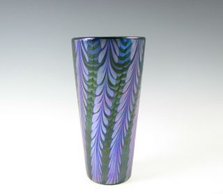Lundberg Studios Iridescent Art Glass Vase