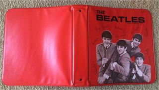 The Beatles 1964 Red Vinyl 3 Ring Binder By Standard Plastic Products (spp)