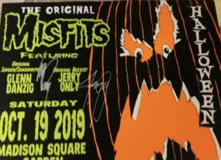 Misfits Signed Poster Msg 10/19/19 Danzig Last Show Nyc