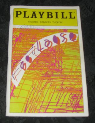 Playbill Footloose Signed By One (artie Harris?),  Richard Rodgers Theatre,  1998
