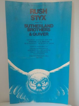 1976 Rush Poster