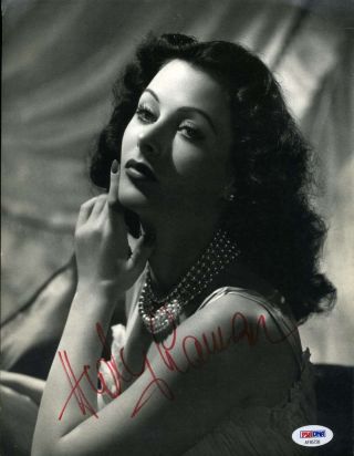 Hedy Lamarr Psa Dna Hand Signed 8x10 Photo Autograph